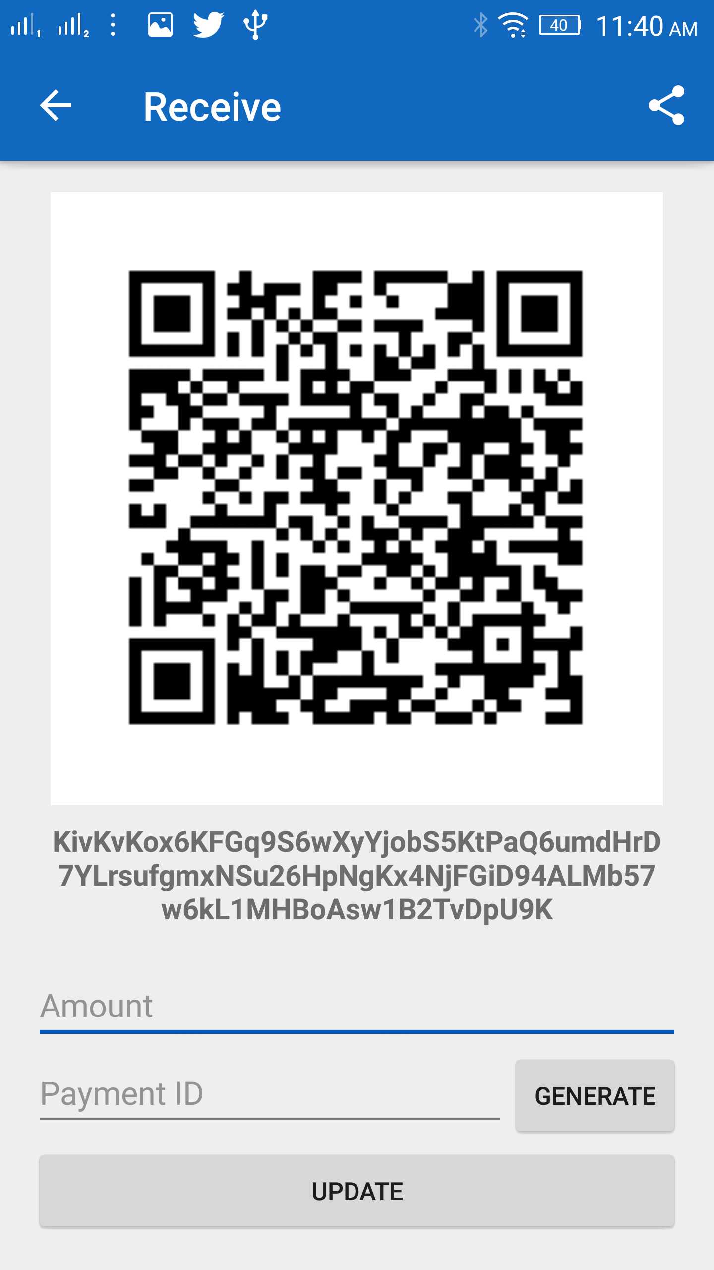 Mobile Wallet App Receive